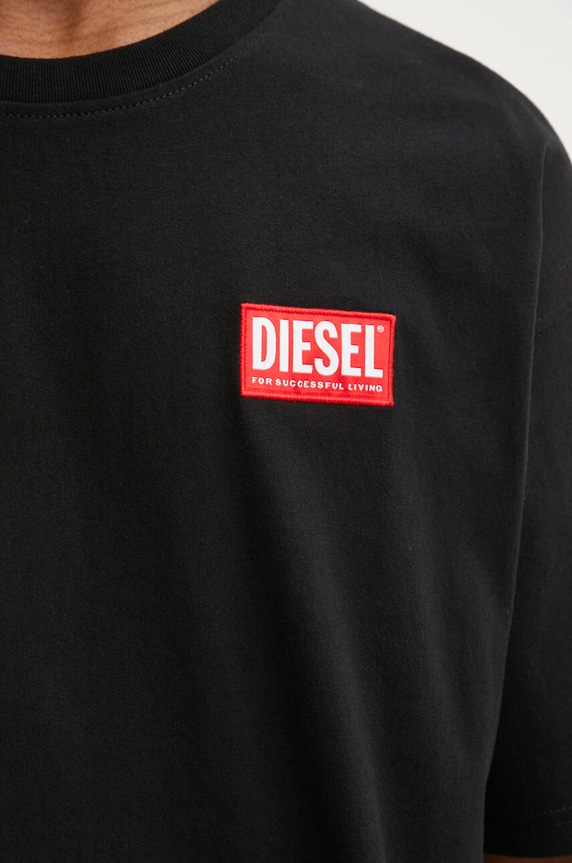 Diesel tricou din bumbac T-BOXT-LAB A14947.0NIAR negru