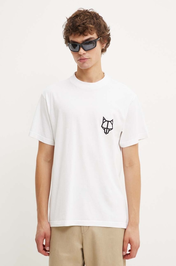 Naked Wolfe tricou din bumbac classic.tee alb AA00
