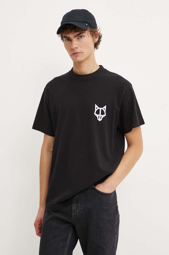 Oblečenie Bavlnené tričko Naked Wolfe classic.tee čierna