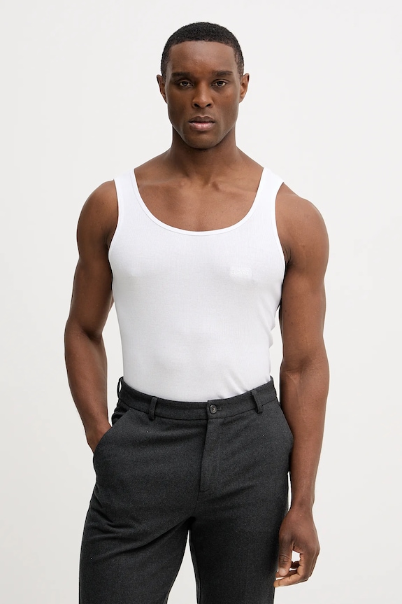 BOSS τοπ ανδρικό βαμβακερό TankTop3P RibClassic 3-pack 50542132 μαύρο AA00