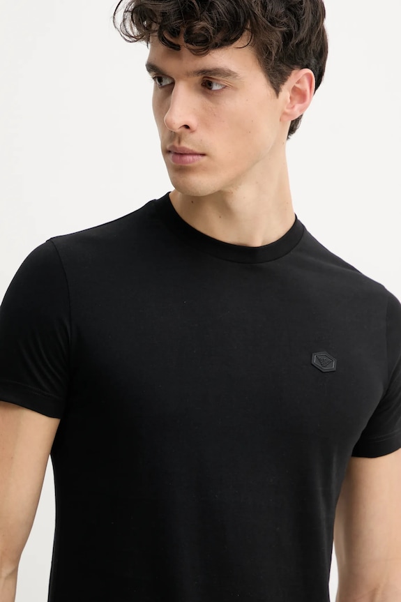 Emporio Armani tricou din bumbac negru 8N1TQ6.1JRGZ.NOS