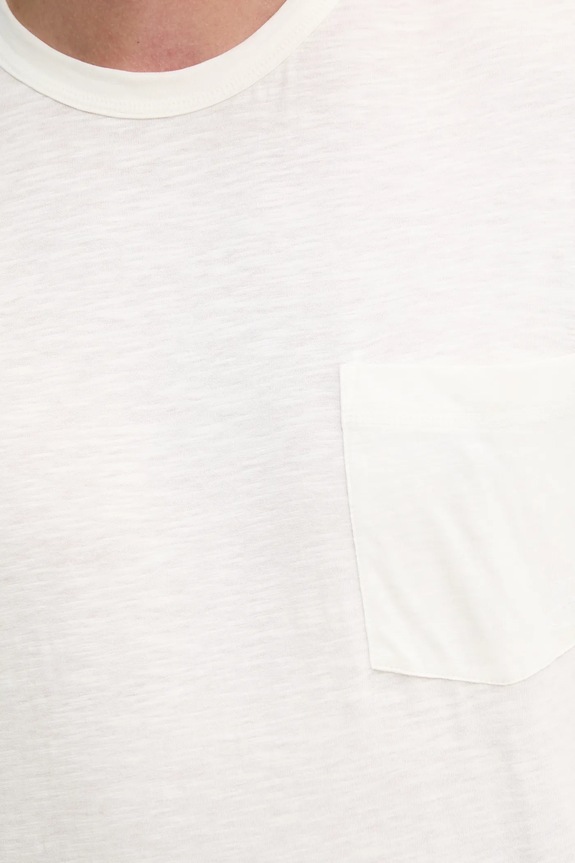 Bombažna kratka majica Marc O'Polo M23217651204 bež