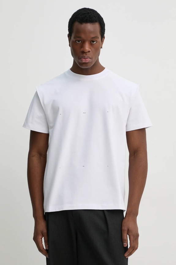 Heliot Emil t-shirt okrągły biały SS25.M.09.089.WHT02.CO