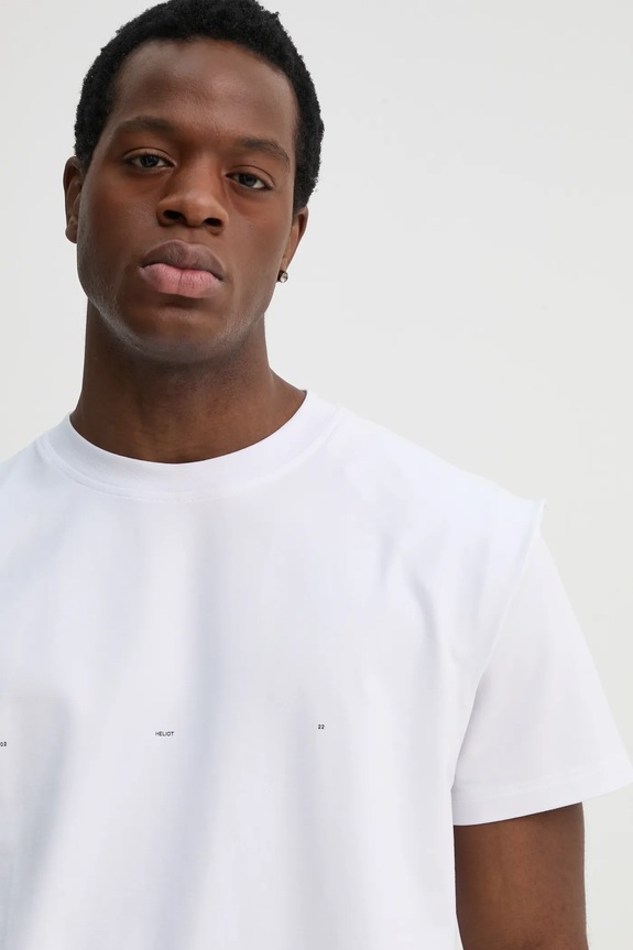 Heliot Emil t-shirt biały SS25.M.09.089.WHT02.CO