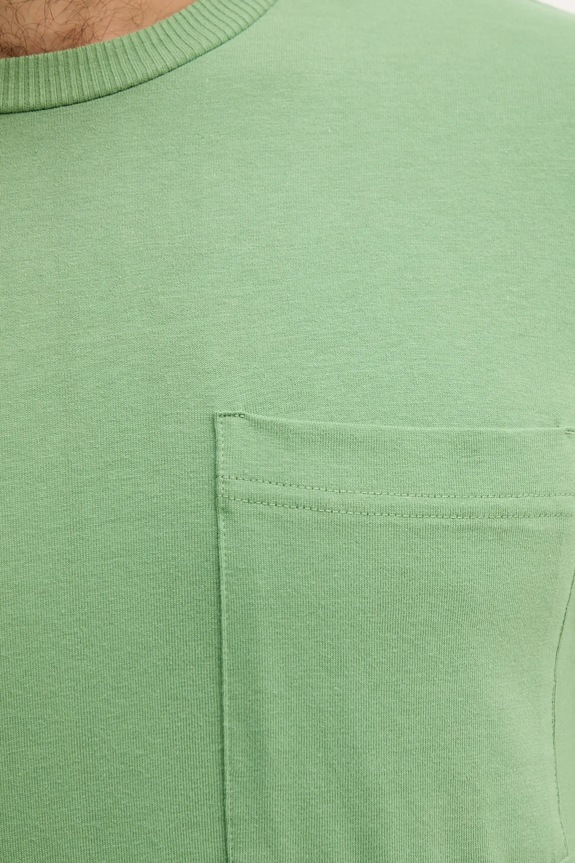 United Colors of Benetton pamut póló zöld 3BL0U10A8