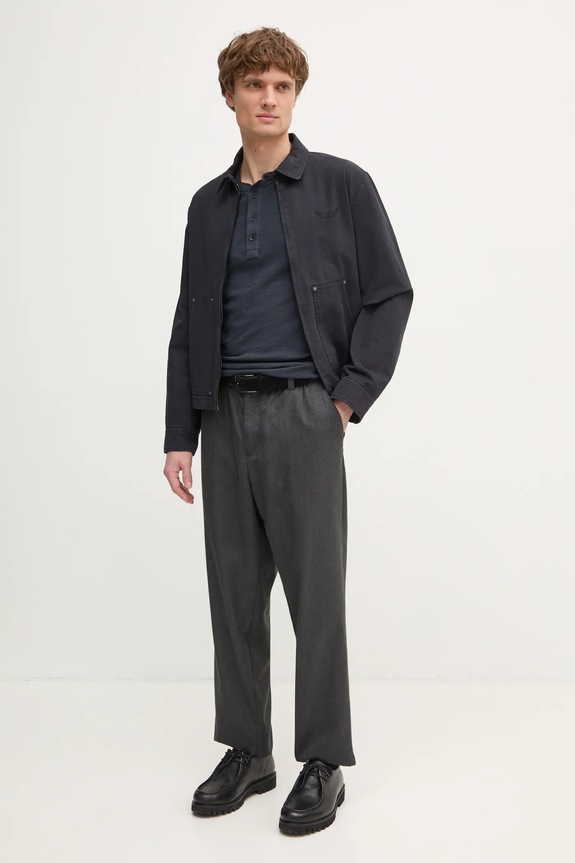 Rag & Bone t-shirt bawełniany M000T906G granatowy AA00