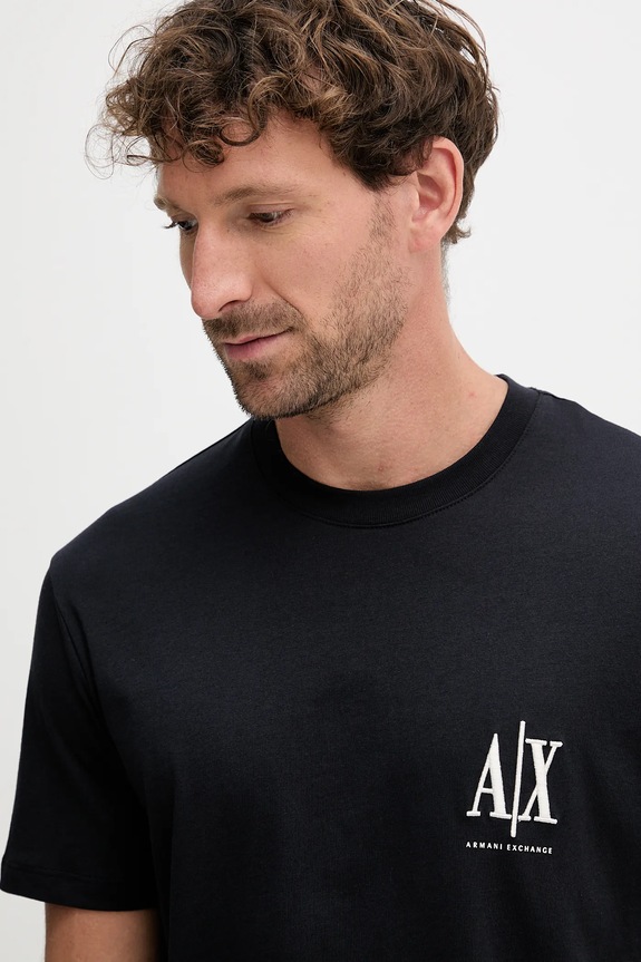 Îmbrăcăminte Armani Exchange tricou pentru bărbați din bumbac XM000365.AF12308.NOS bleumarin