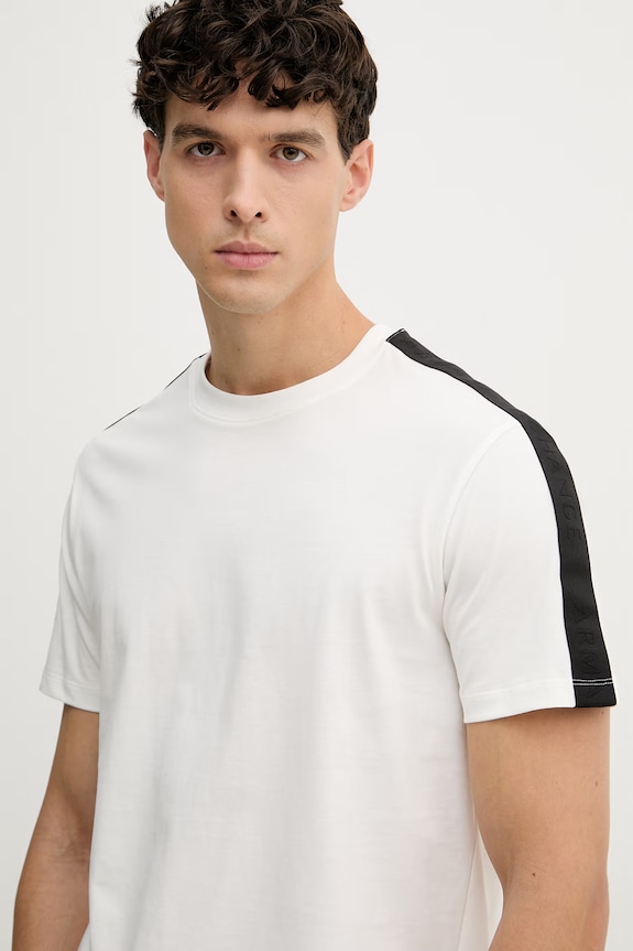 Armani Exchange T-shirt basic męski bawełniany beżowy XM001283.AF10361.NOS