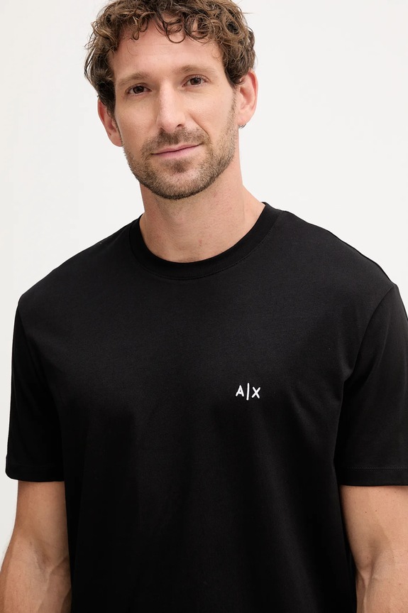 Ruházat Armani Exchange pamut póló XM001568.AF10358.NOS fekete