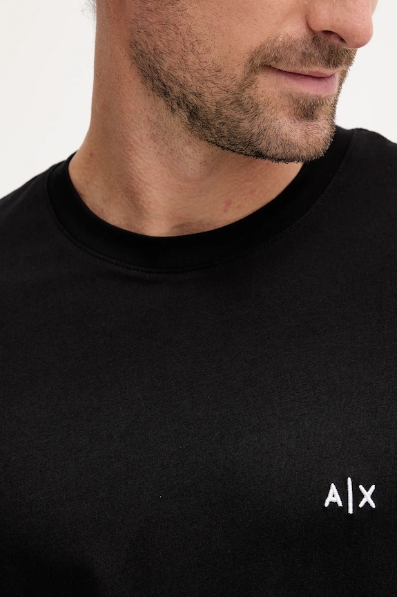 Armani Exchange pamut póló fekete XM001568.AF10358.NOS