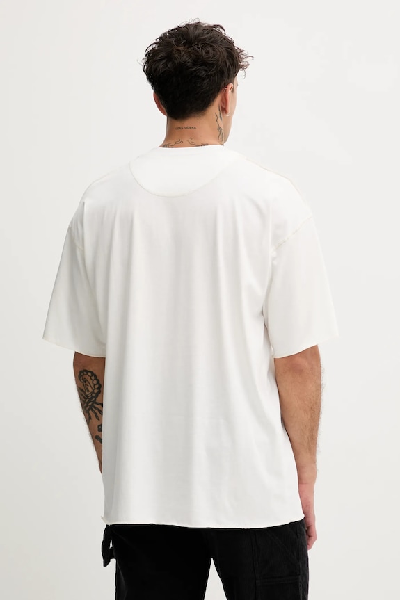 Ρούχα Βαμβακερό μπλουζάκι Diesel T-CRAHOR-BOXT-T1 A19463.0NIAX λευκό