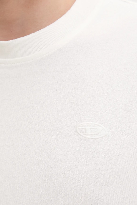 Diesel t-shirt bawełniany T-BOGGY-MEGOVAL-D A11302.0HGAM biały