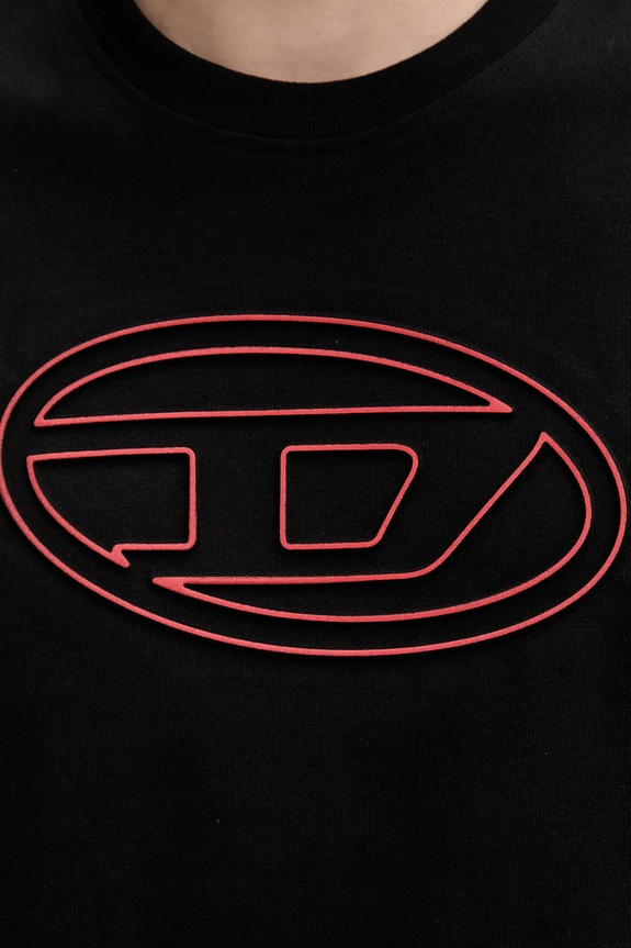 Diesel t-shirt in cotone T-ADJUST-BIGOVAL A17402.0NJBM nero