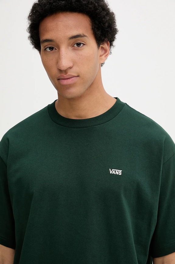 Vans t-shirt bawełniany zielony VN000P1PPRM1