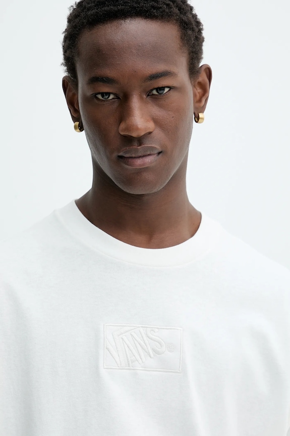 Vans tricou din bumbac bej VN000RAPFS81