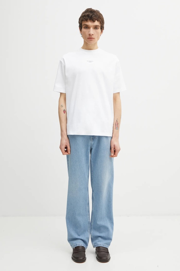 Drôle de Monsieur t-shirt in cotone Le T-Shirt Slogan Classique PERM.TS202.CO002 bianco