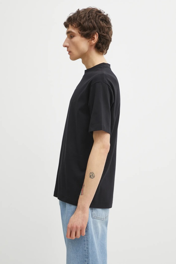 Drôle de Monsieur t-shirt in cotone Le T-Shirt Slogan Classique PERM.TS202.CO002 nero AA00