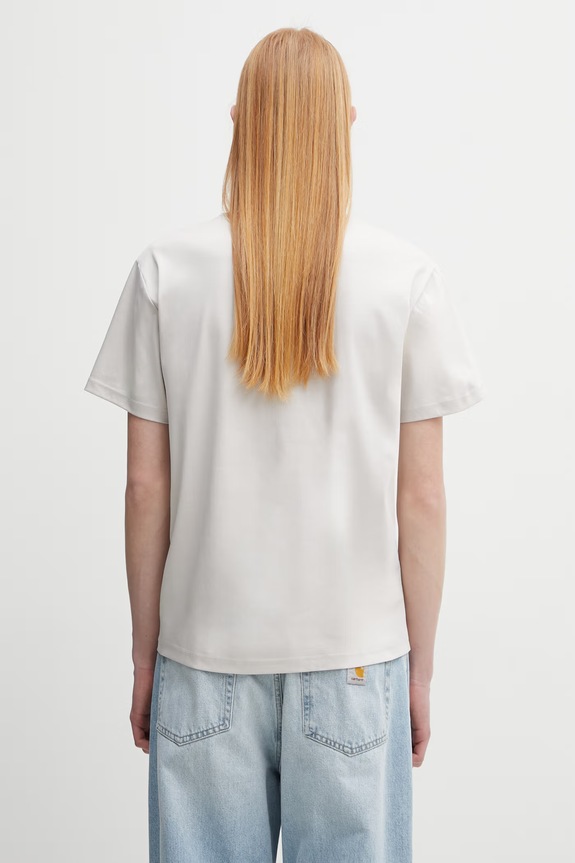 Oblačila HELIOT EMIL osnovna kratka majica moška bombažna SS26.M.09.139.LGY06.CO siva