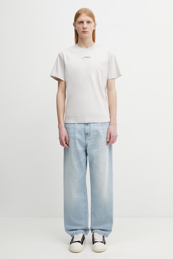 HELIOT EMIL osnovna kratka majica moška bombažna SS26.M.09.139.LGY06.CO siva