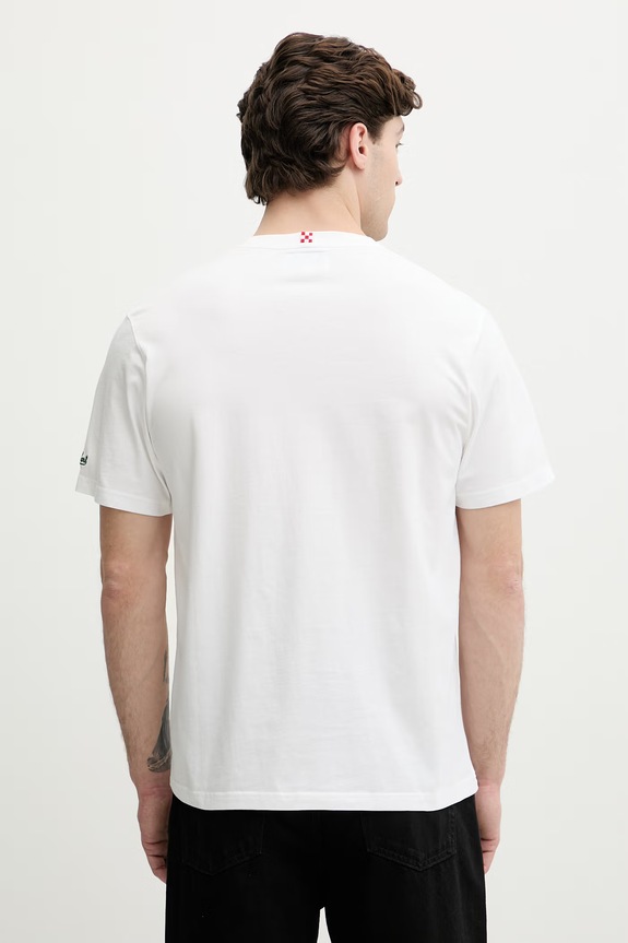 Odzież MC2 Saint Barth T-shirt męski bawełniany POT0001. biały