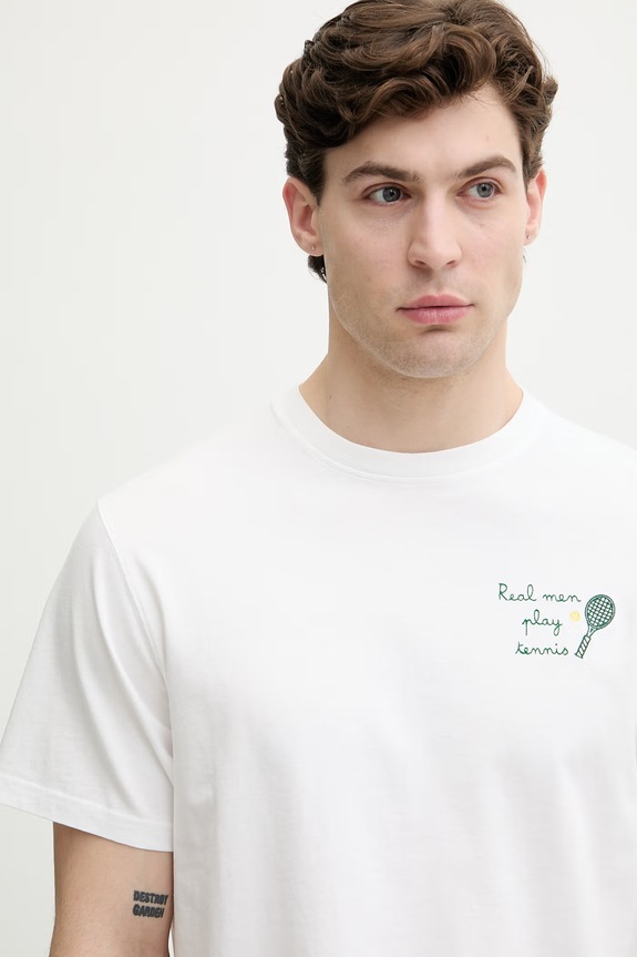 MC2 Saint Barth T-shirt męski bawełniany biały POT0001.
