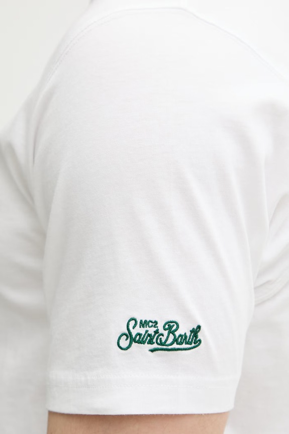 MC2 Saint Barth T-shirt męski bawełniany POT0001. biały