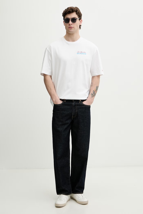 MC2 Saint Barth T-shirt męski bawełniany DLR0001 biały AA00
