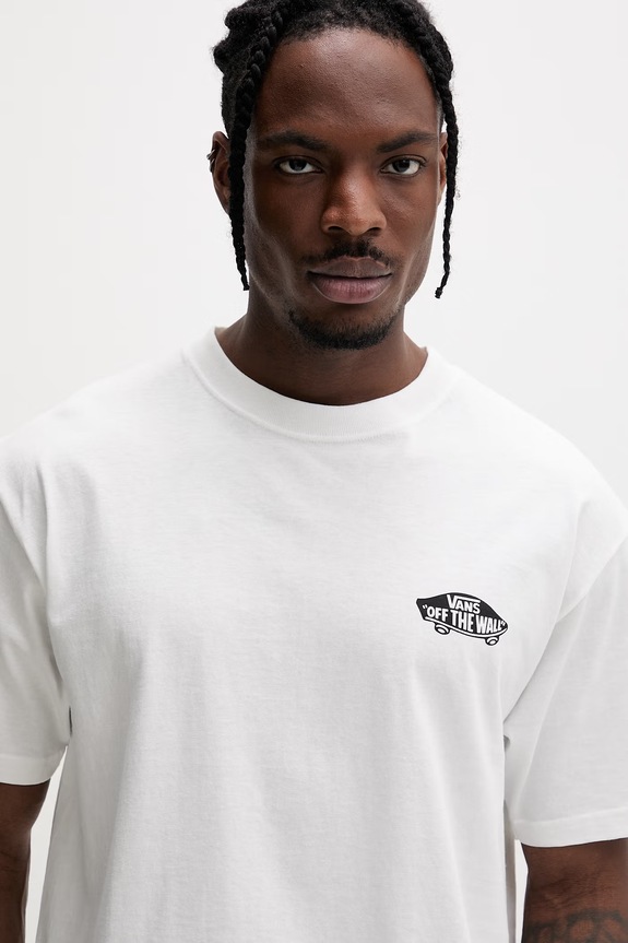 Vans tricou pentru femei, din bumbac alb VN000SYDYB21