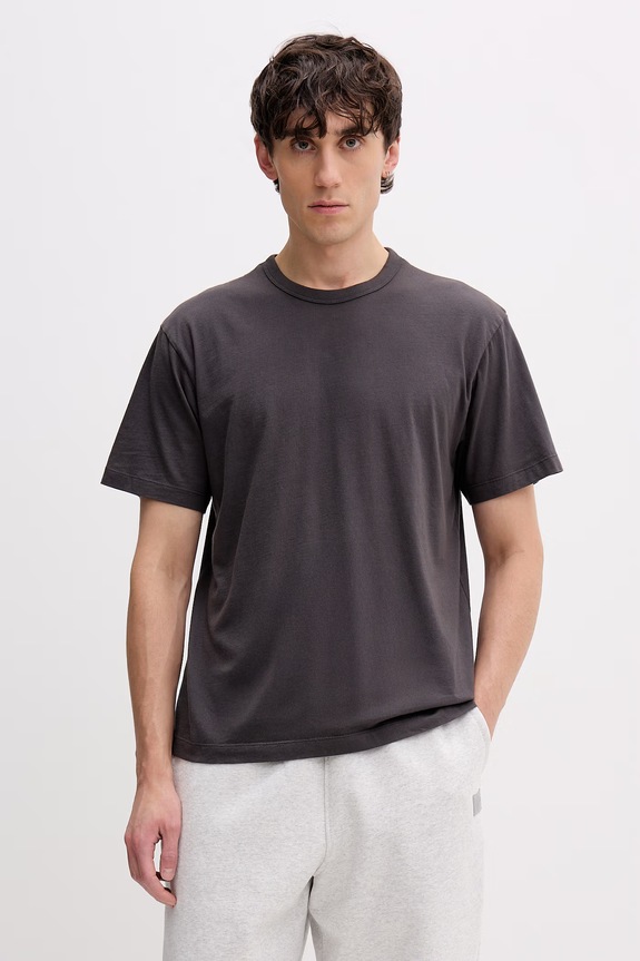 Vans t-shirt basic męski bawełniany Premium LX Shrunken szary VN000TPBEMV1