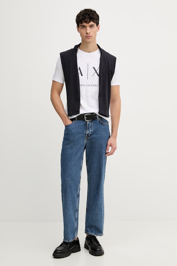 Armani Exchange tričko pánske bavlnené XM002683.AF10356.NOS biela AA00
