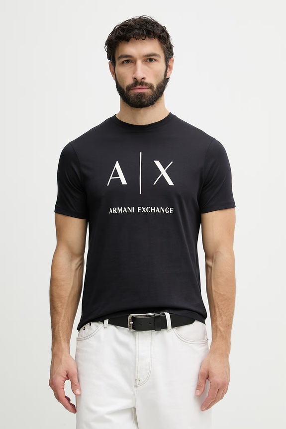 Armani Exchange tričko pánske bavlnené tmavomodrá XM002683.AF10356.NOS