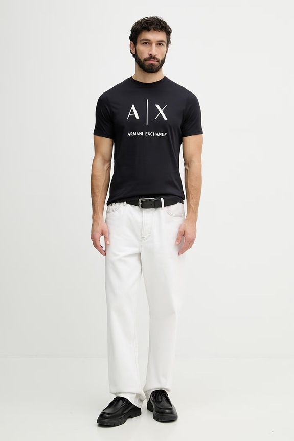 Armani Exchange tričko pánske bavlnené XM002683.AF10356.NOS tmavomodrá AA00