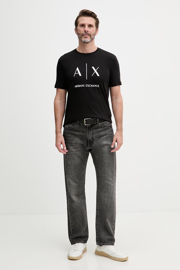 Armani Exchange tričko pánske bavlnené XM002683.AF10356.NOS čierna AA00