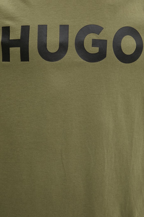 HUGO tričko pánske bavlnené s elastanom Dulivio zelená 50467556.NOS