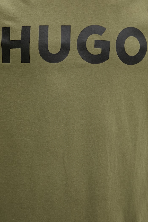 HUGO tričko pánske bavlnené s elastanom Dulivio zelená 50467556.NOS