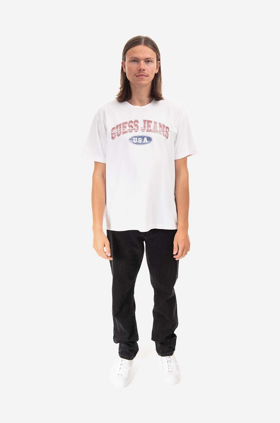 Oblečení Bavlněné tričko Guess M2BI06.KBB50 bílá