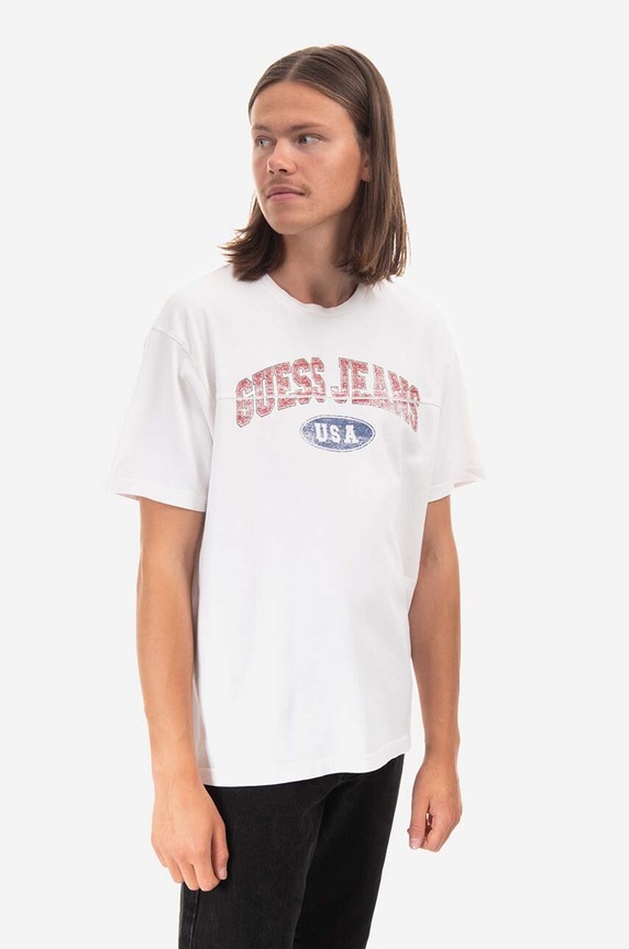 Bavlněné tričko Guess M2BI06.KBB50 bílá