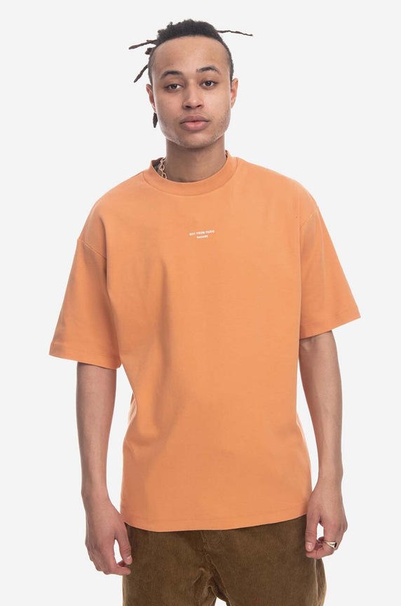 Drôle de Monsieur cotton T-shirt NFPM TS100 TS100.PEACH orange AA00