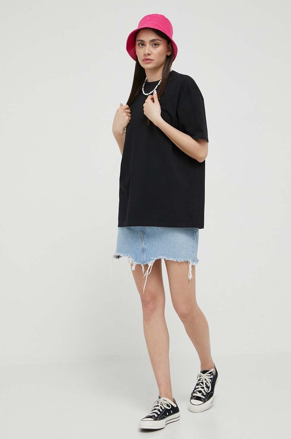 Oblačila Bombažna kratka majica Preach 206313.NOS črna