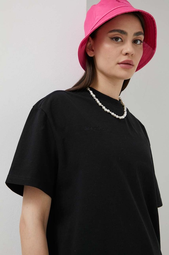 Bombažna kratka majica Preach 206313.NOS črna