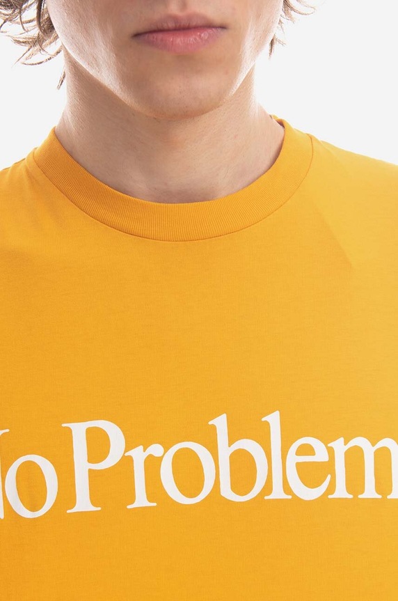 Aries cotton T-shirt yellow AR60002