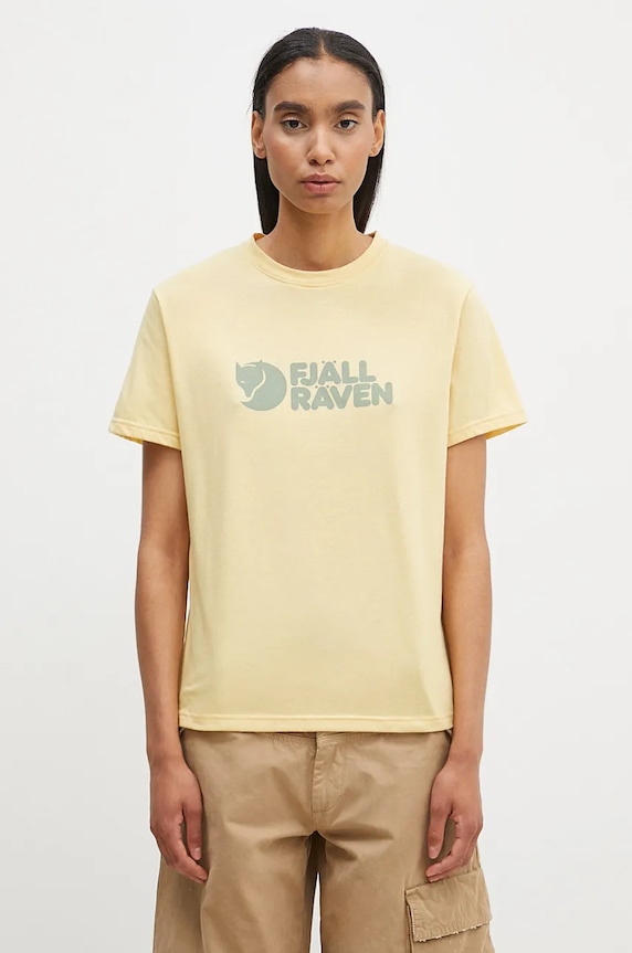 Fjallraven t-shirt Logo Tee regolare giallo F87146.133