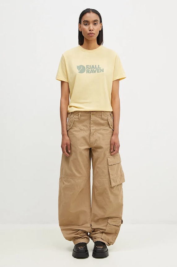 Fjallraven t-shirt Logo Tee F87146.133 giallo