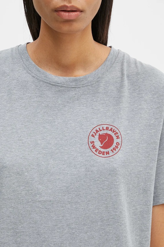 Fjallraven t-shirt Fox Boxy Logo Tee szary F87313.051