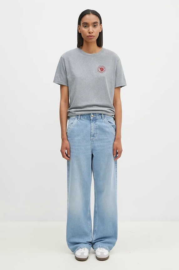Fjallraven t-shirt Fox Boxy Logo Tee F87313.051 szary