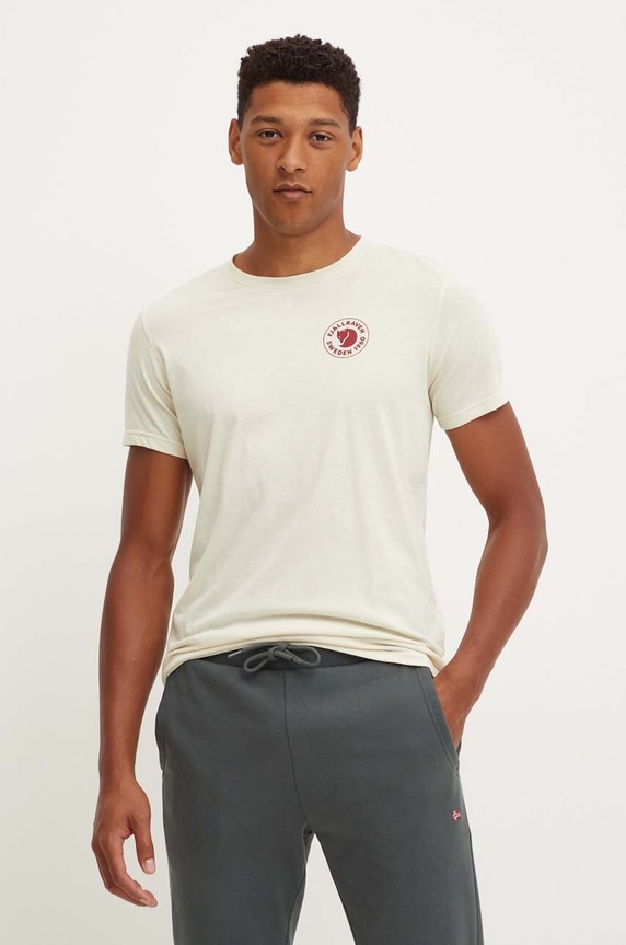 Tričko Fjallraven 1960 Logo T-shirt potlač béžová F87313.113
