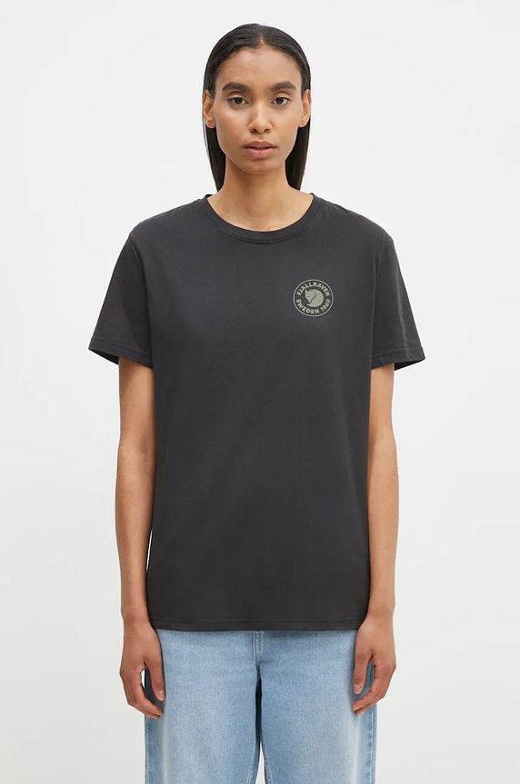 Fjallraven t-shirt 1960 Logo regolare nero F87313.550