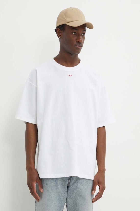 Diesel tricou din bumbac T-BOXT-D MAGLIETTA alb A13937.0NIAR