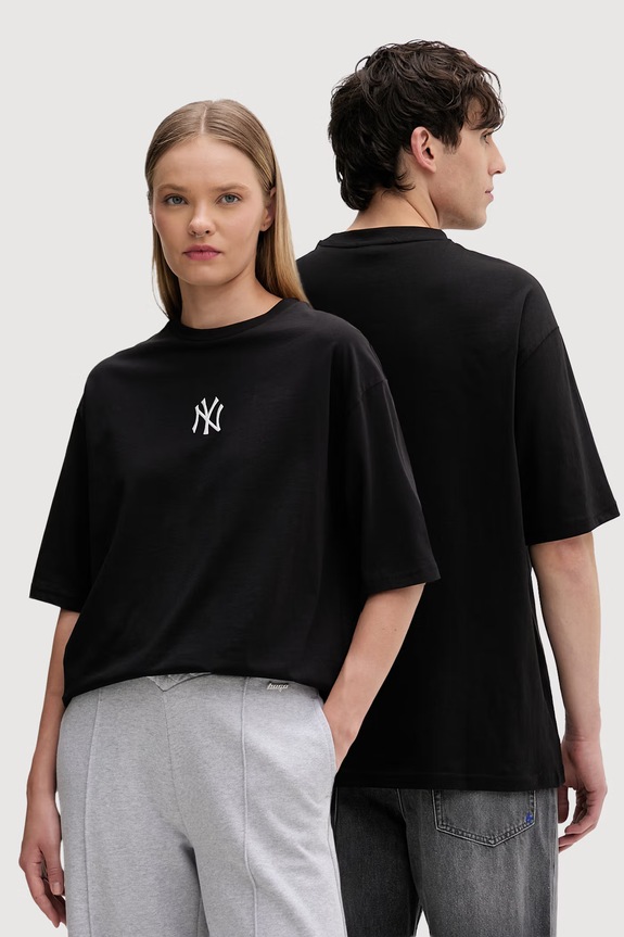 New Era t-shirt bawełniany NEW YORK YANKEES czarny 60675746