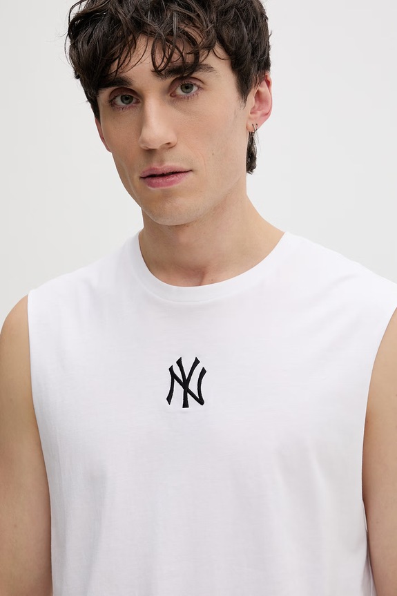 New Era top bawełniany NEW YORK YANKEES biały 60691044